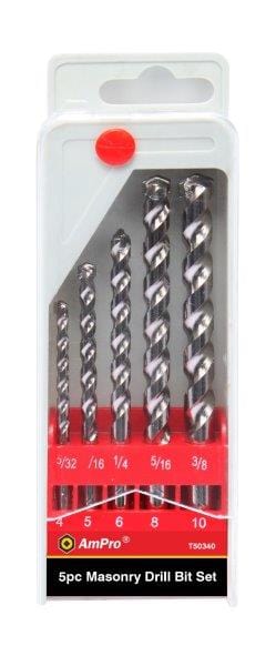 5Pc Masonry Drill Bit Set AMPRO T50340 tools at Modern Auto Parts!