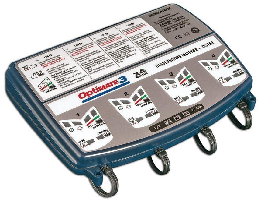 Optimate 3 X 4 Power Sport Quad Bank Charger / Maintainer - Tm454 - Modern Auto Parts