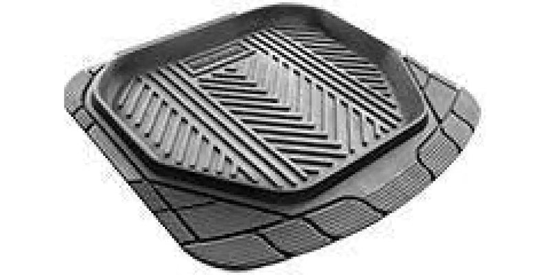 Autogear 2 Piece Rubber Mat Set (Rear) - Black Car Mats