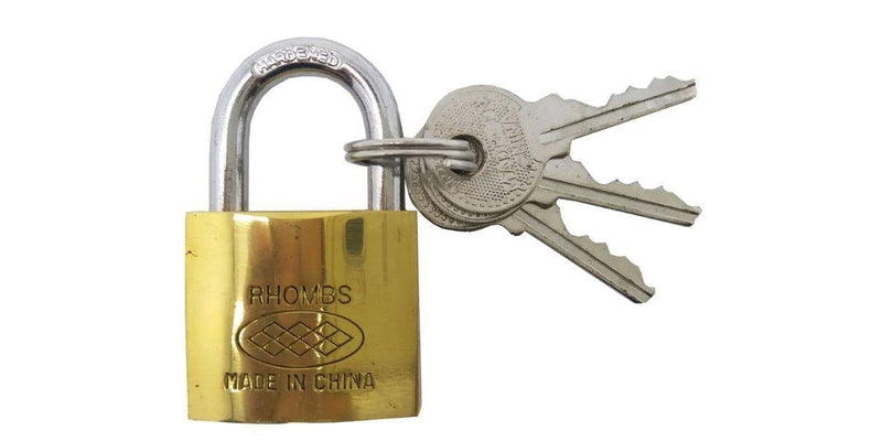 Autogear Brass Padlock With 3 X Keys - Modern Auto Parts