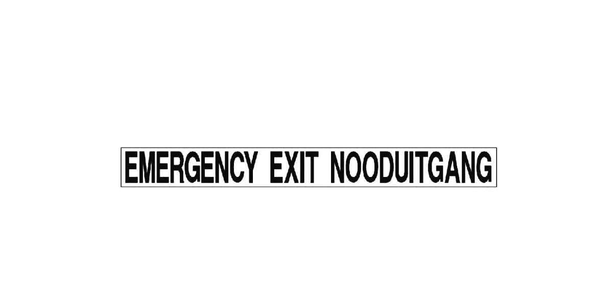 Autogear Emergency Exit Sticker - Various - Modern Auto Parts
