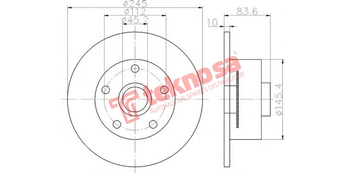 Brake Disc Audi A4 1.8 1.8T 2.4 2.6 2.8 95-01 (Rs)