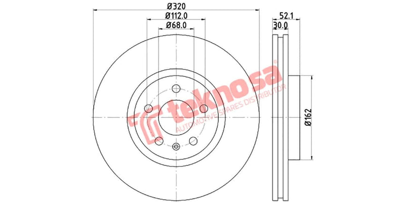 Brake Disc Audi A4/A5/A6/A7/Q5A/S6/S7 (Fv)