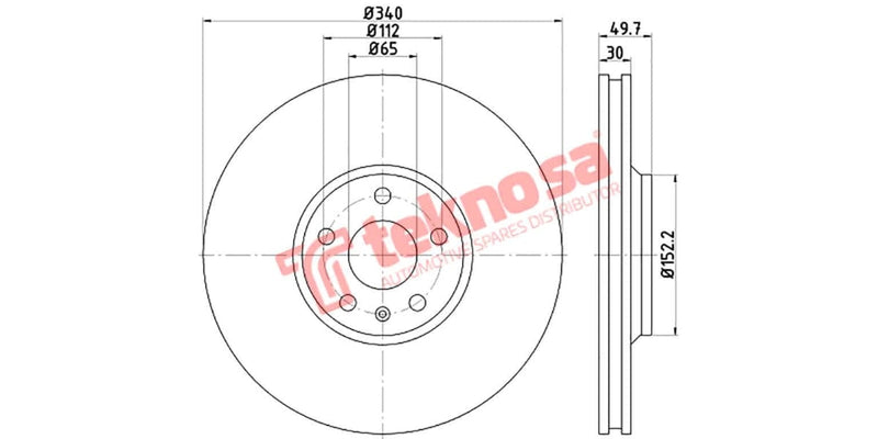 Brake Disc Audi Tt 06-14 (Fv)