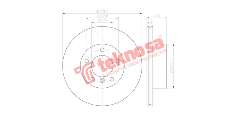 Brake Disc Bmw 1 Series 118/120/E90 05- (Fv)