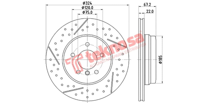 Brake Disc Bmw 1/3 Series 06- (Rv)