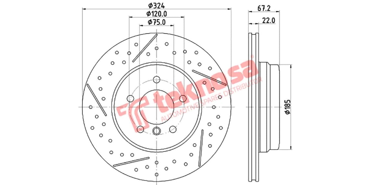 Brake Disc Bmw 1/3 Series 06- (Rv)