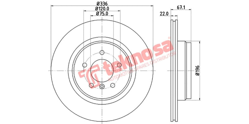 Brake Disc Bmw 3 Series / X1 06- (Rv)