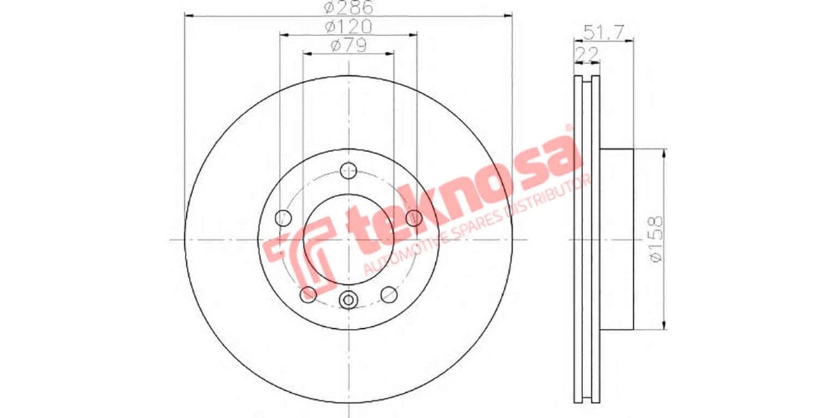 Brake Disc Bmw 316I 1992- (Fs)