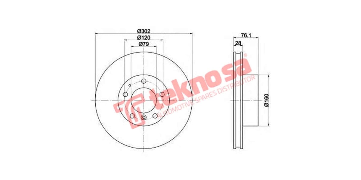 Brake Disc Bmw 540I E34/ 7 Srs 86-94 E32 (Fv)