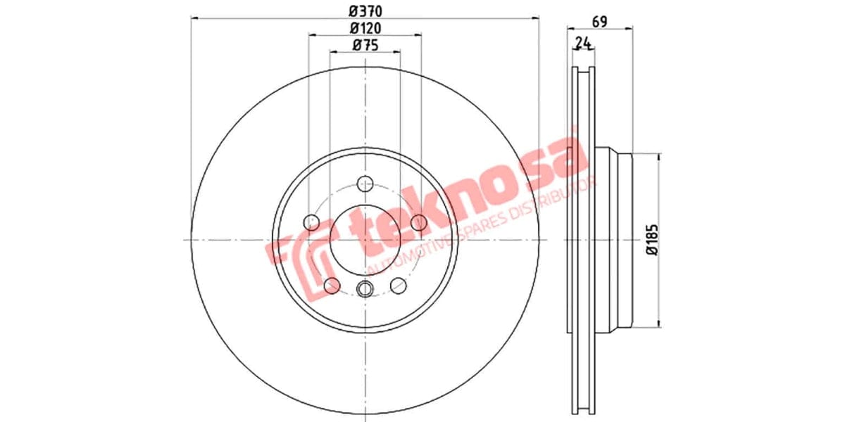 Brake Disc Bmw 5/6/7 Series 08- (Rv)