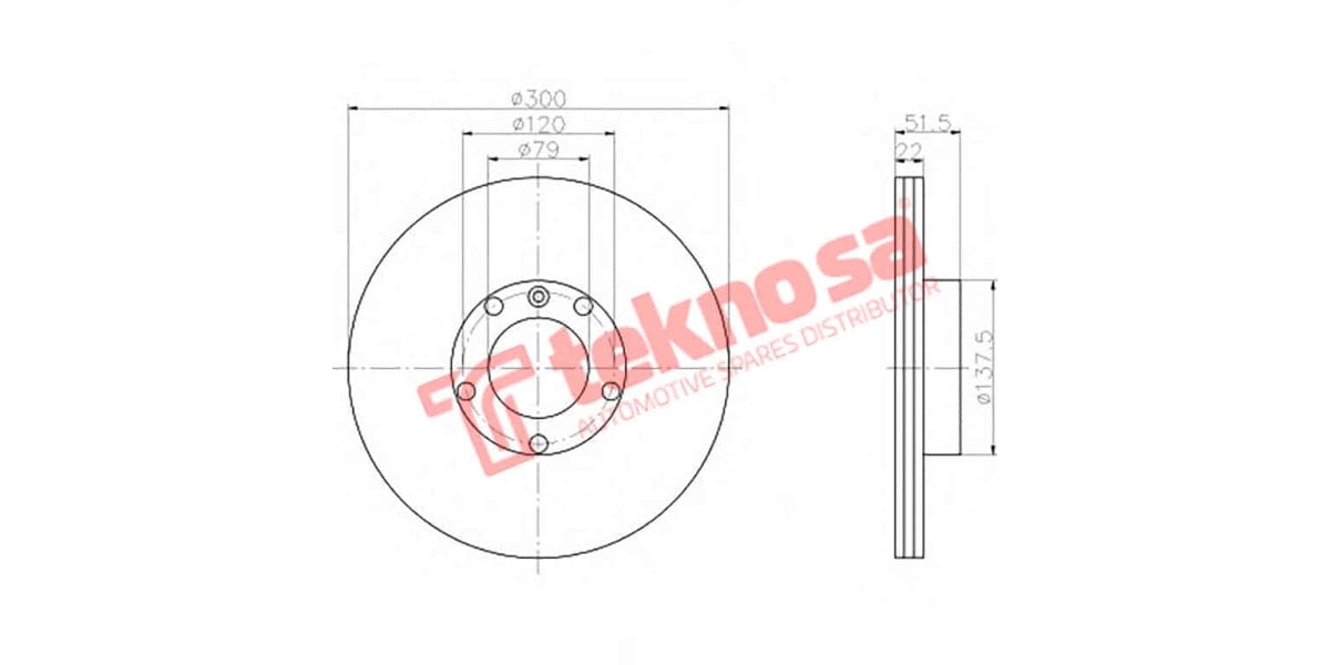 Brake Disc Bmw E46 318/320/325I 98- (Fv)