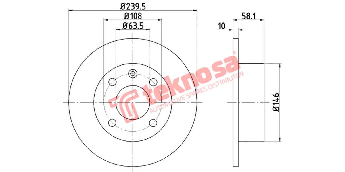 Brake Disc Esc/Ban/Sapph/Sierra 81- (Fv)