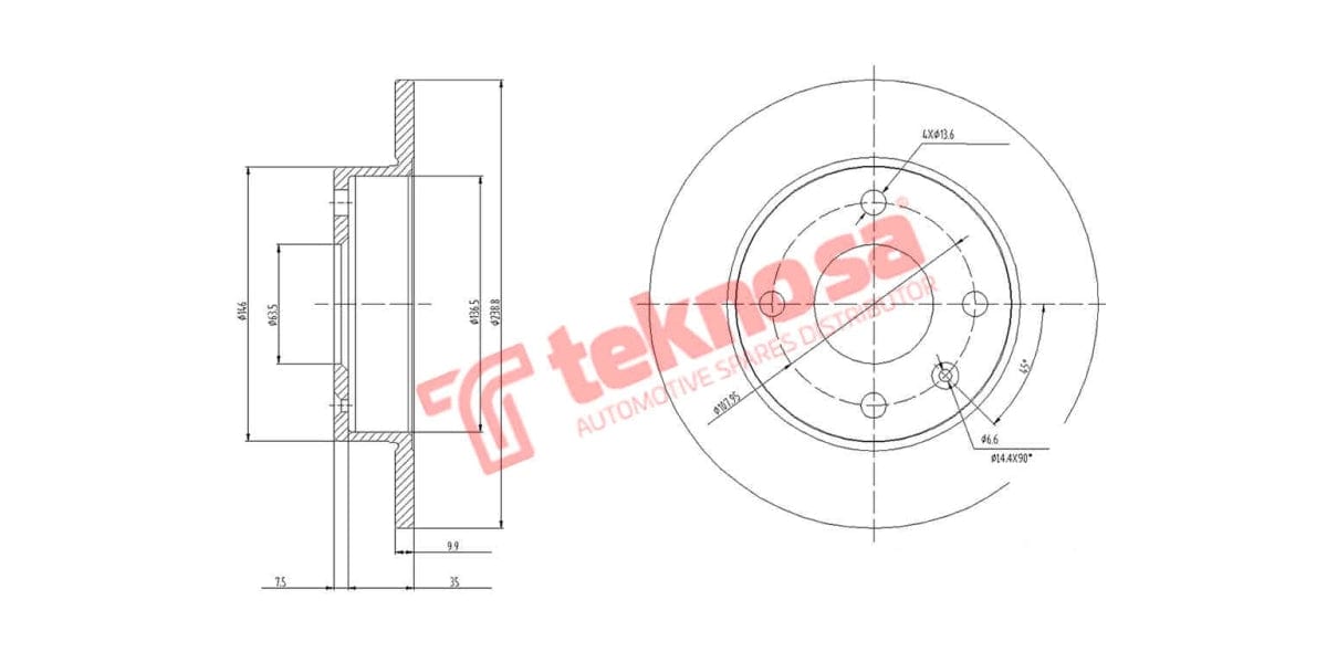 Brake Disc Fiesta/Escort/Soho 97-(Fs)