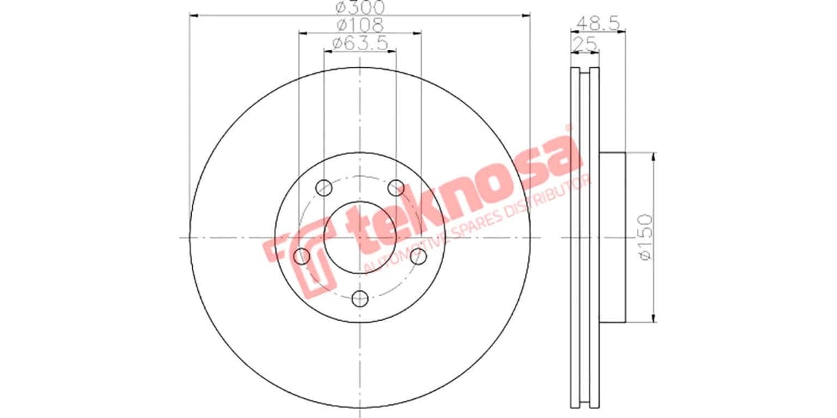 Brake Disc Ford Focus/Kuga (Fv)