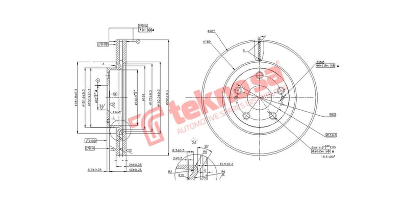 Brake Disc Ford Territory 07- (Fv)