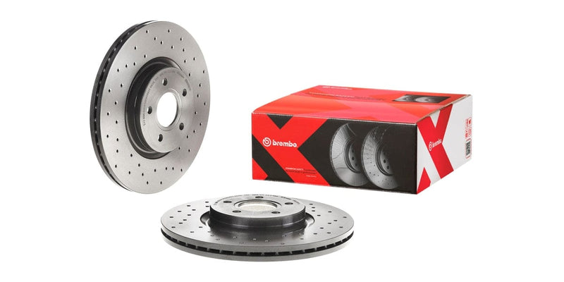 Brake Disc Front (1-In-Box) Drilled Ford Focus 2.5 Volvo C70 S40 V50 (Brembo - 09A7281X)