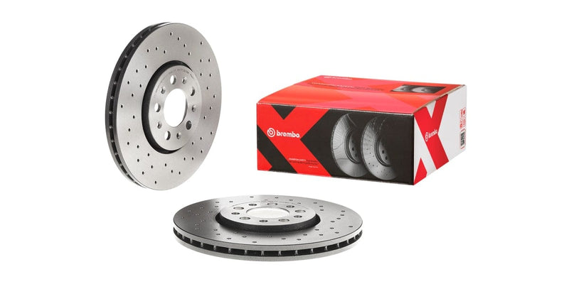 Brake Disc Front (2-In-Box) Drilled - Vw Bora Golf Audi A3 Seat Leon Ibiza (Brembo 0970102X)