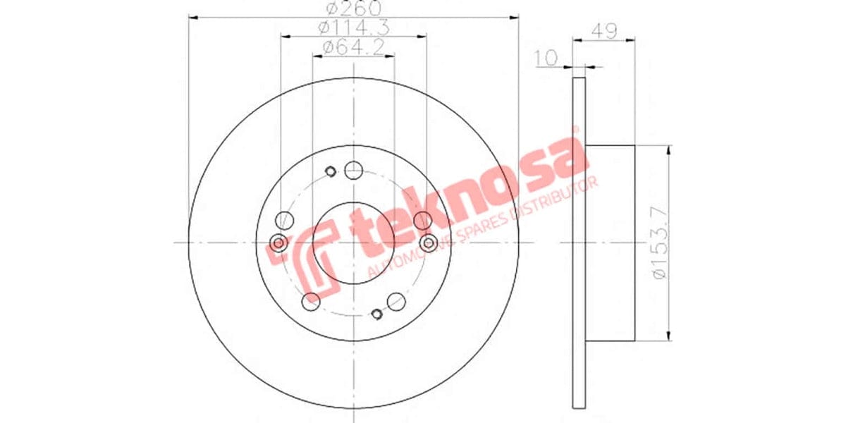 Brake Disc Honda Accord 2.4 03- (Fv)