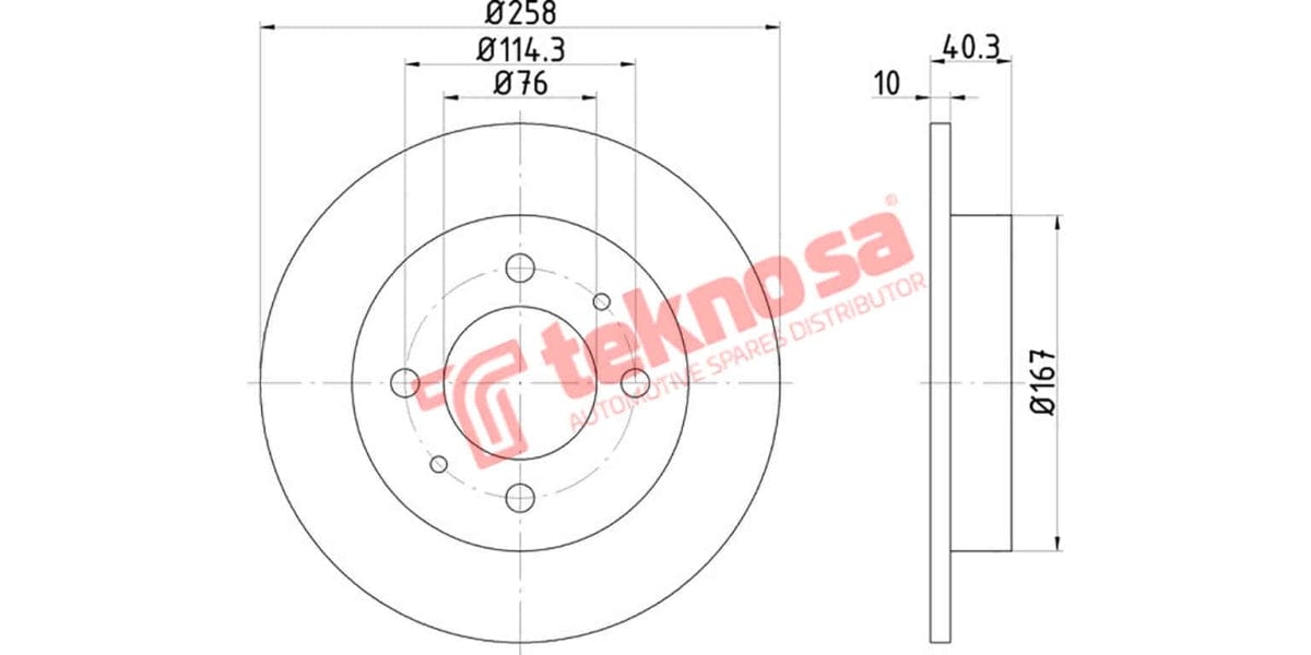 Brake Disc Hyundai Elantra -06/Tiburon -02 (Rs)