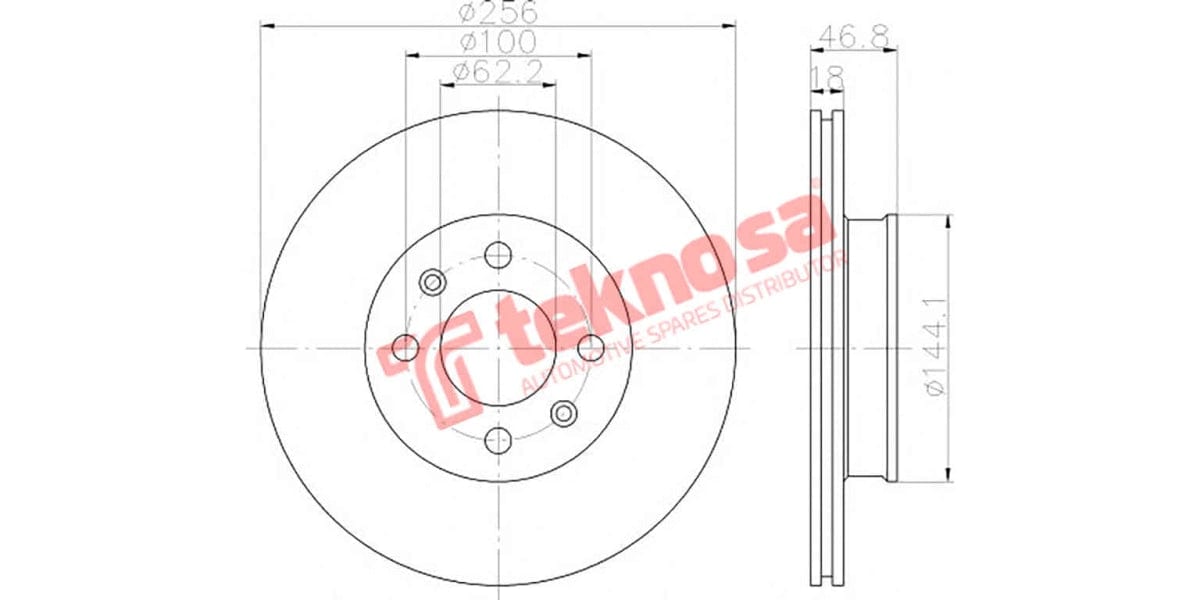 Brake Disc Hyundai I20 1.4 2008- (Fv)