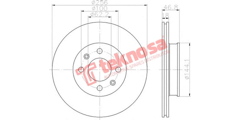 Brake Disc Hyundai I20 1.4 2008- (Fv)