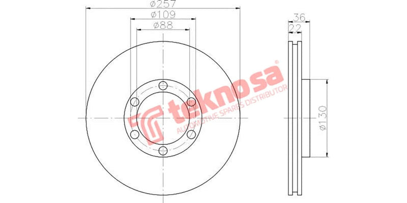 Brake Disc Isuzu Kb280 4X4 257Mm