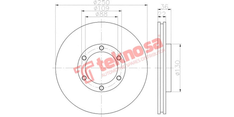 Brake Disc Isuzu Relay/Trooper 4X4 -89 (Fv)