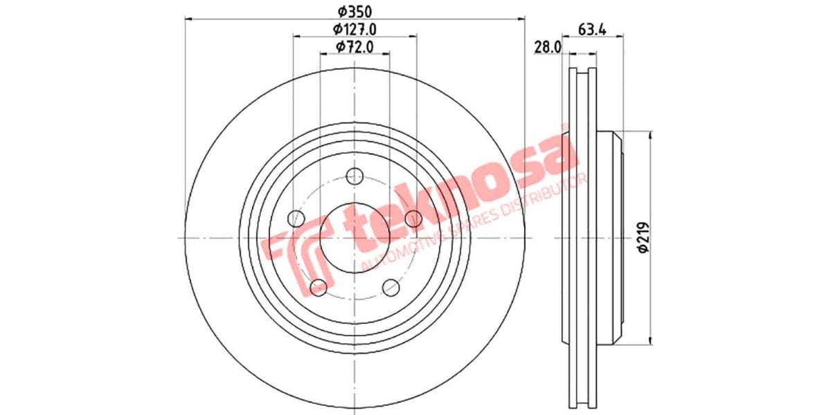 Brake Disc Jeep Grand Cherokee 10- (Rv)