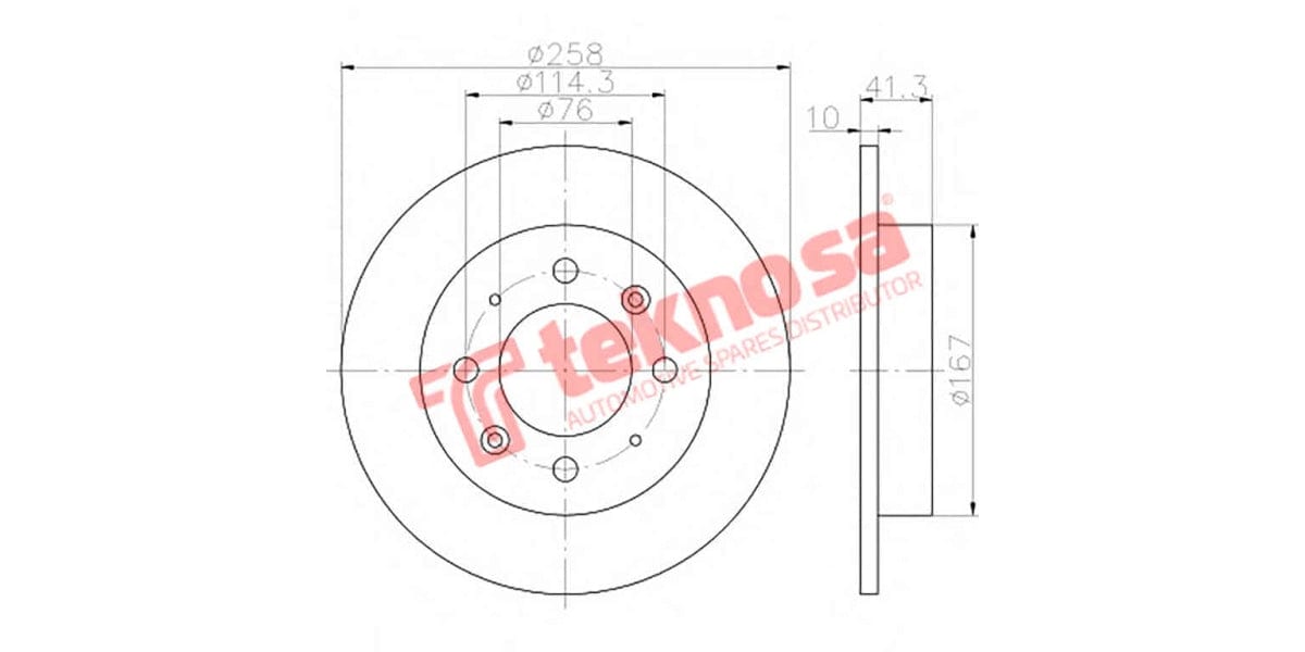 Brake Disc Kia Cerato 2.0 04- / 1.6 06- (Rs)