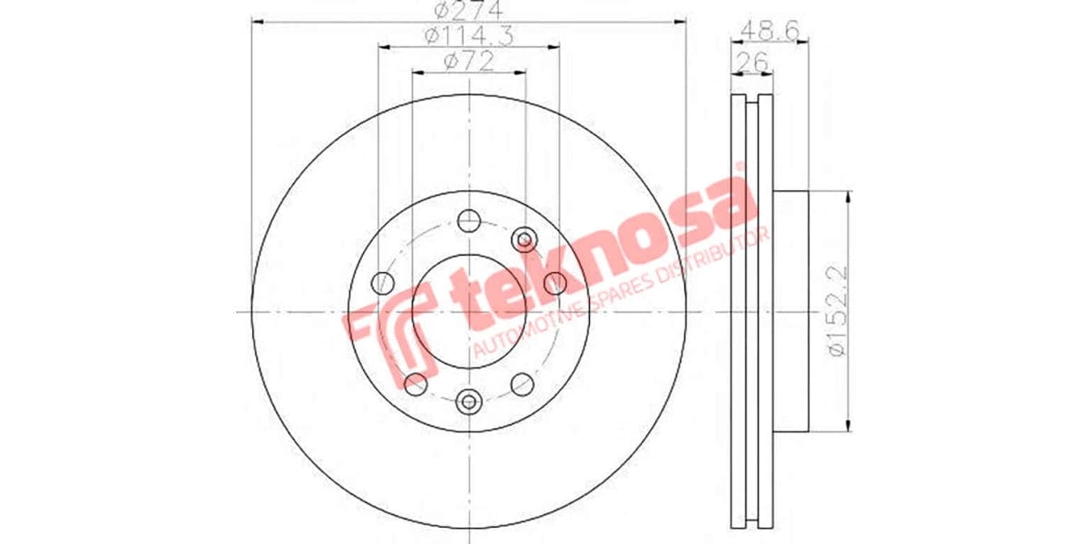 Brake Disc Kia Sedona 2.5I/2.9Dt 04- (Fv)