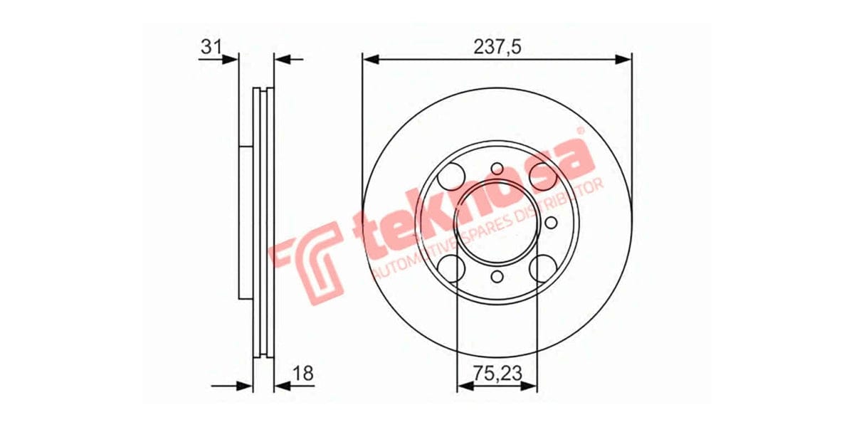 Brake Disc Mazda Rustler/Midge Sting 93- (Fv)