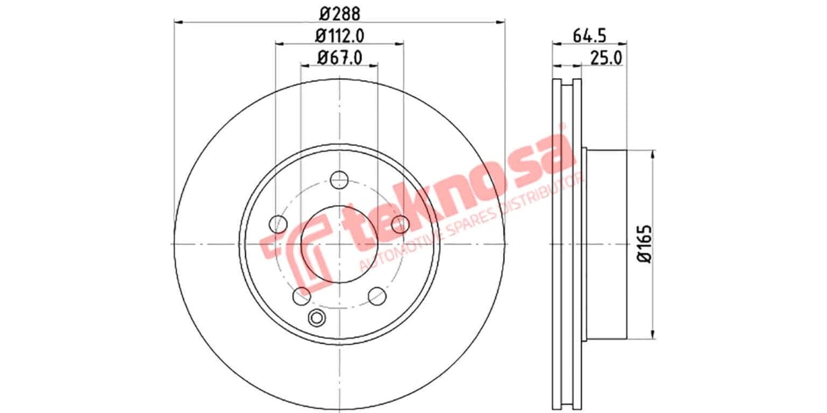 Brake Disc Mercedes C-Class 07- (Fv)
