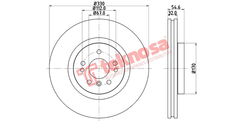 Brake Disc Mercedes M/R-Class (Fv)