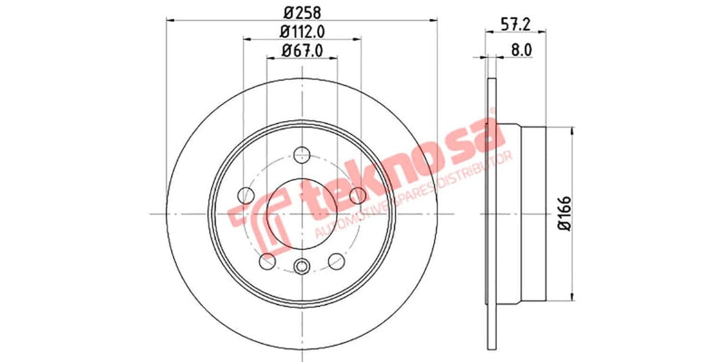 Brake Disc Mercedes W169/W245 (Rs)