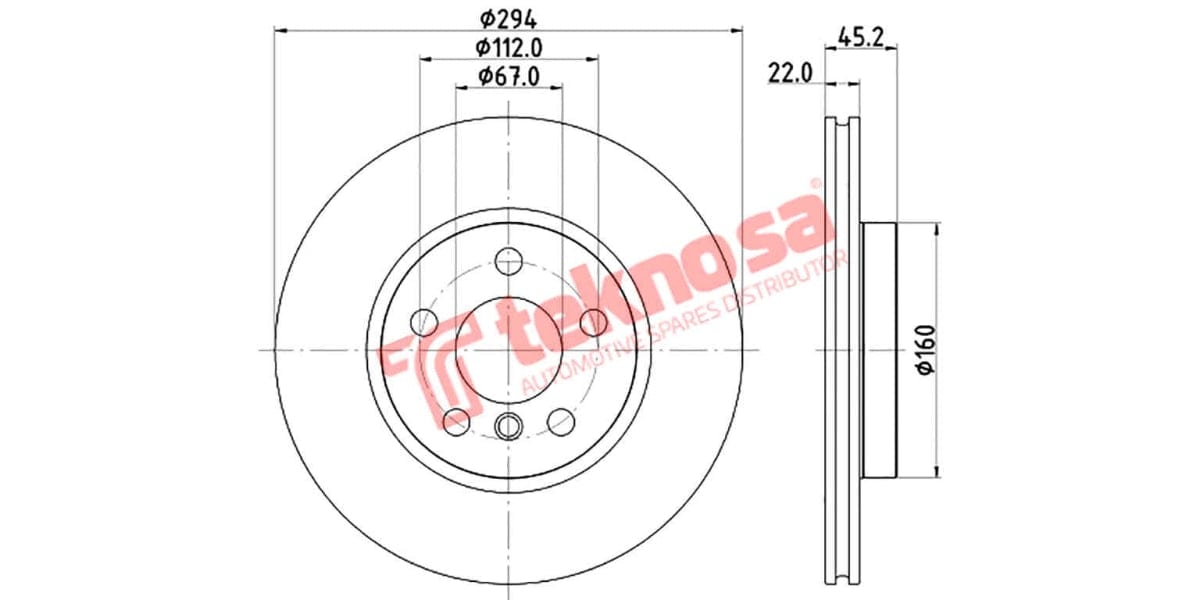 Brake Disc Mini Cooper S/Bmw 2 Series (Fv)