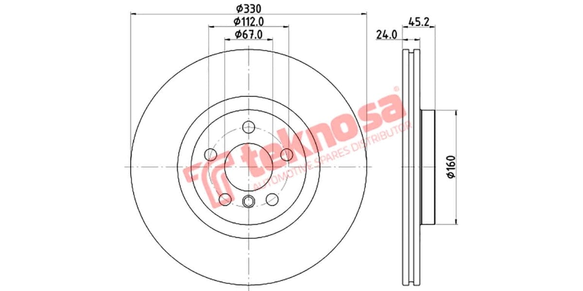 Brake Disc Mini Counrtyman/Bmw 2 Series (Fv)