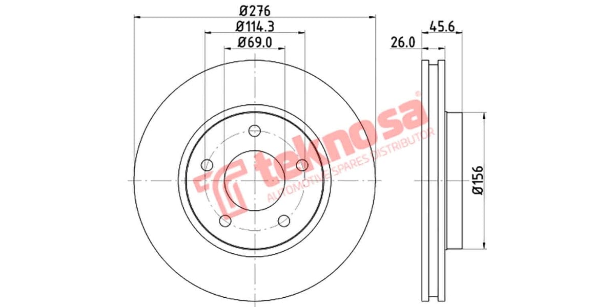 Brake Disc Mitsubishi Lancer (Fv)