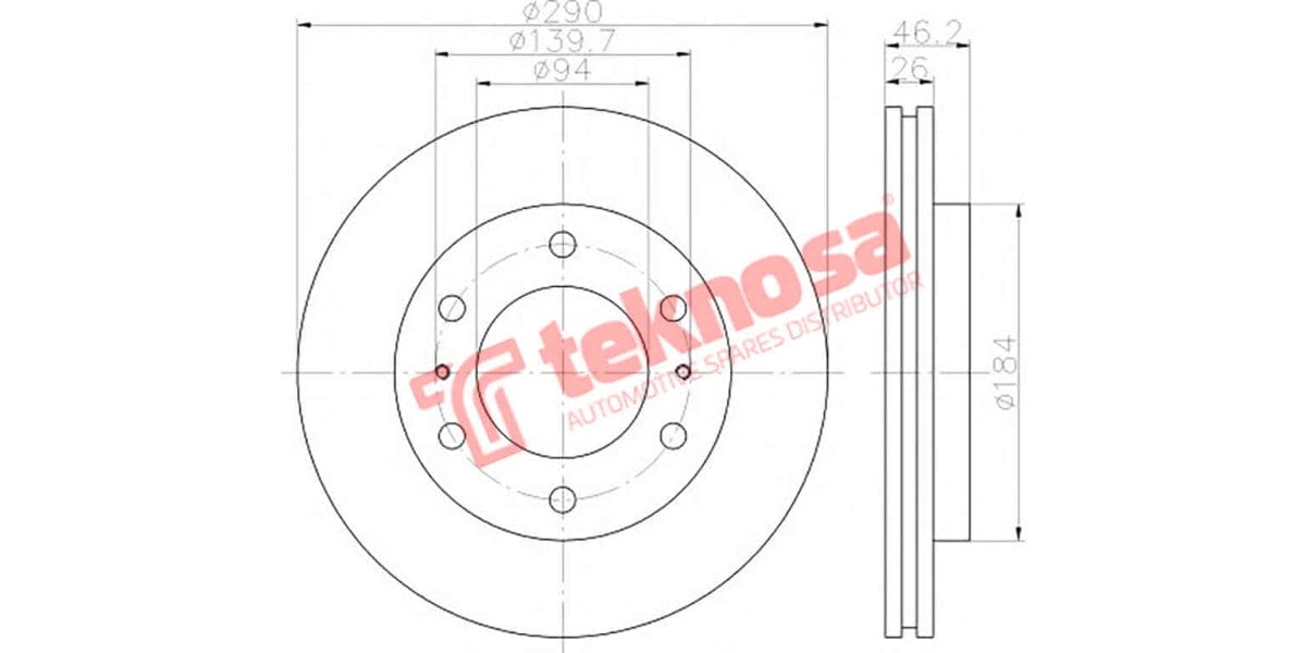 Brake Disc Mitsubishi Pajero/Shogun (Fv)