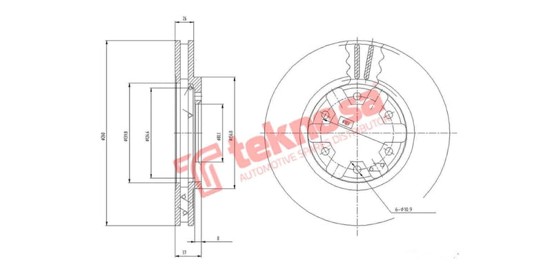 Brake Disc Nissan Hardbody V6 96- (Fv)