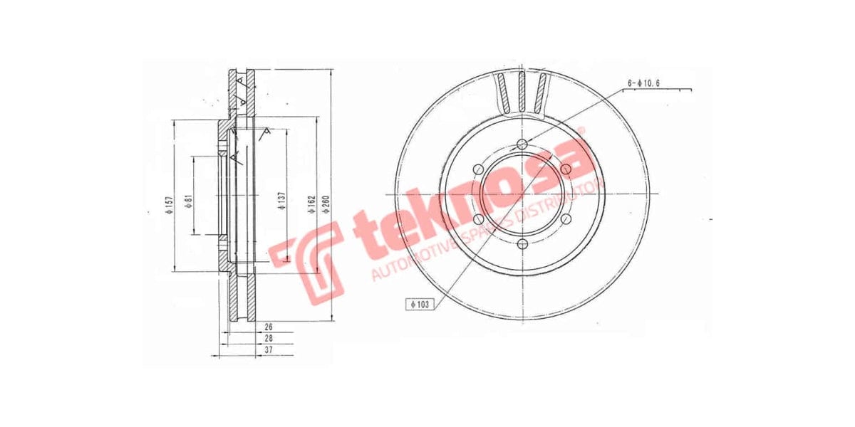 Brake Disc Nissan H/Body Hi Rider/Np300 09- (Fv)