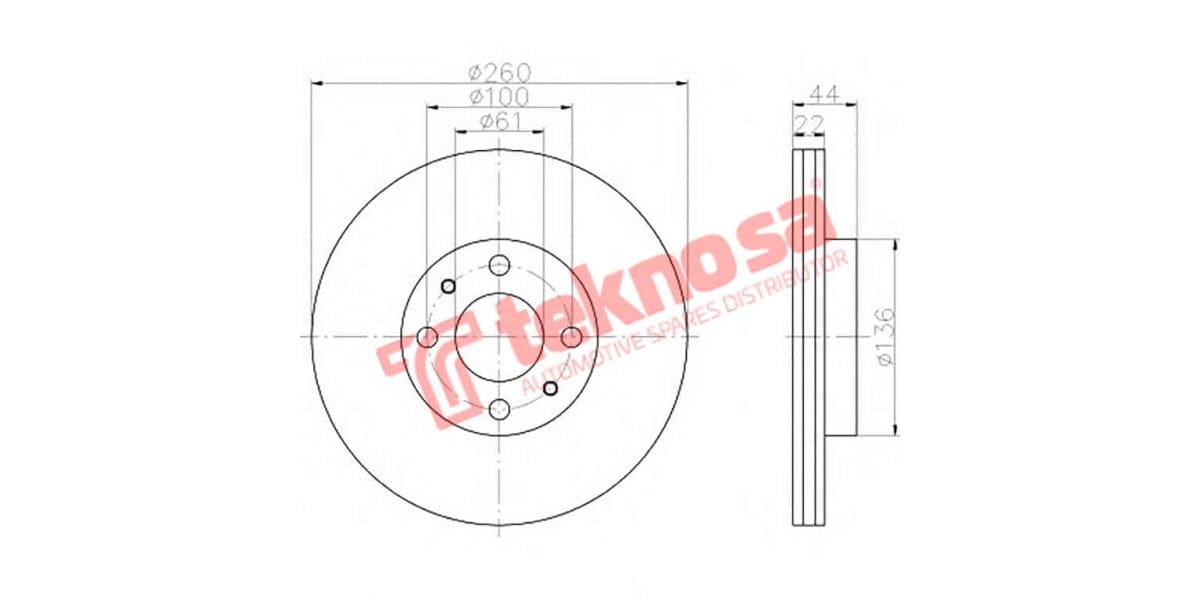 Brake Disc Nissan Tiida/Livina 06- (Fv)