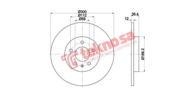 Brake Disc Rear Audi A4/a5/a6/a7/q5 2008-2017
