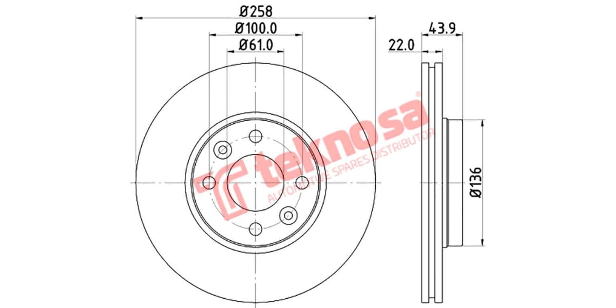 Brake Disc Renault Clio Iv/Kangoo/Captur (Fv)