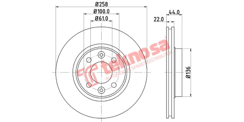 Brake Disc Renault Clio Sandero Twingo (Fv)
