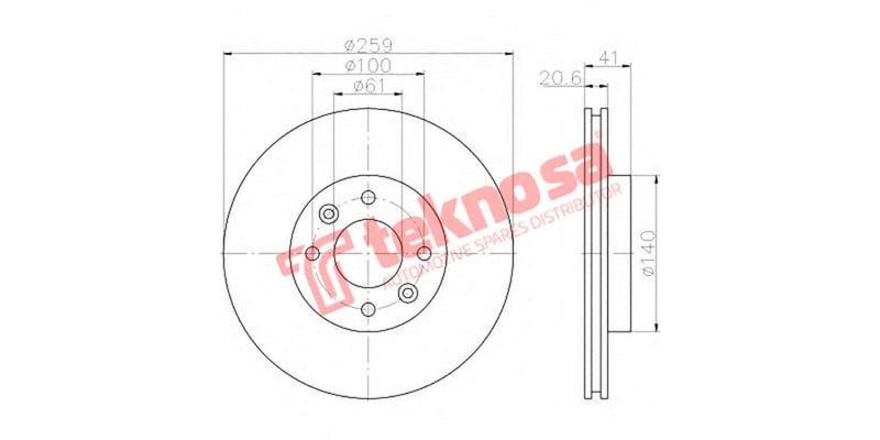 Brake Disc Renault Kangoo 01- (Fv)