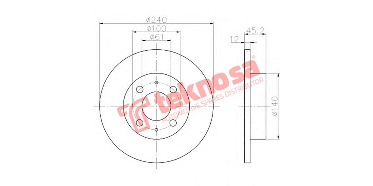 Brake Disc Sentra 1.3/1.6 87-92 (Fs)