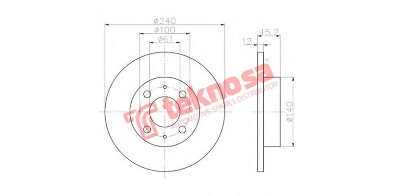 Brake Disc Sentra 1.3/1.6 87-92 (Fs)