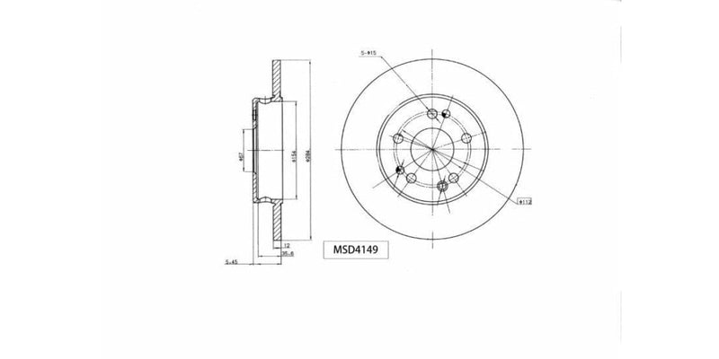 Brake Disc Solid Front Mercedes Benz W124 1986-1993 (Single) Brake Disc