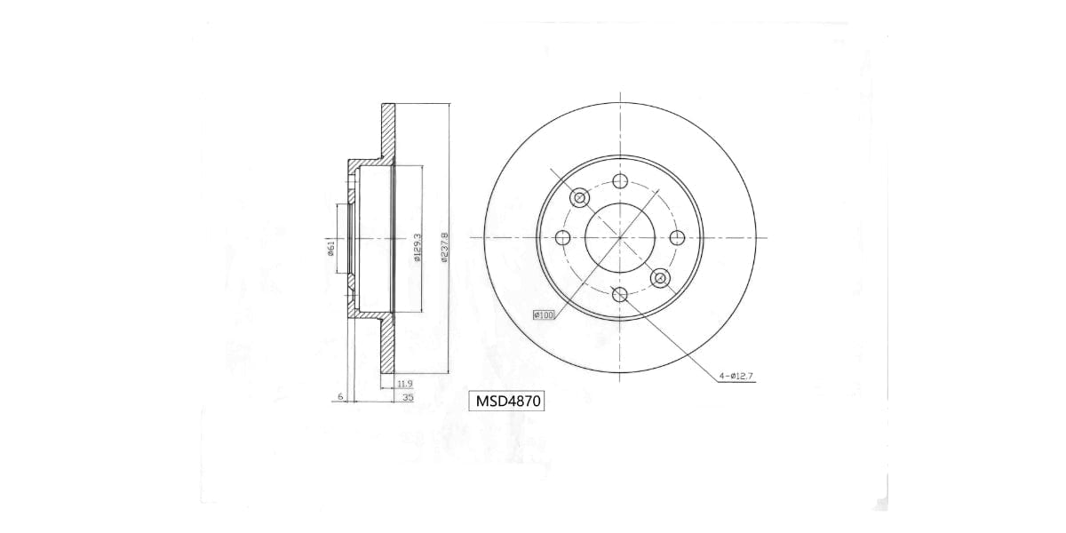 Brake Disc Solid Front Renault Clio 1.4Rt 2 1.4 1.6 1999-2006 (Single) Brake Disc